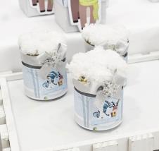 Partiavm Kış Masalı Doğum Günü Hediyelik Etiketli Cam Kavanozda Top Sakızlar