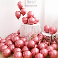 SAMM Krom Lateks Balon Pembe Renk 10 adet Parlak Pembe Balon