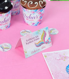 Partiavm Küçük Deniz Kızı Doğum Günü Karton Mini Teşekkür Kartı 8 Adet satın al