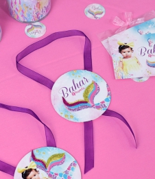 Partiavm Küçük Deniz Kızı Doğum Günü Sunum Etiketi Kurdele Askılı 5 Adet satın al