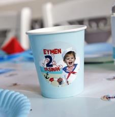 Partiavm Küçük Denizci Kaptan Doğum Günü Süsleri Etiketli Karton Bardak 5 Adet satın al
