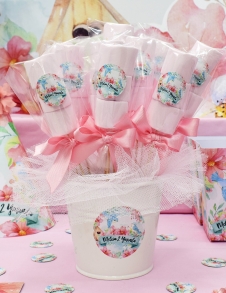 Partiavm Küçük Kuş Doğum Günü Marshmallow Kovada 10 Adet Etiketli Süslü Çubuklarda satın al
