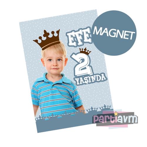 Küçük Prens Doğum Günü Süsleri Hediyelik Magnet Kurdeleli Poşetinde 7X10 cm  