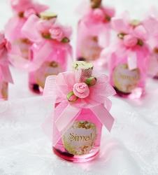 Partiavm Kumaş Çiçek Süslemeli Cam Şişede Hediyelik Sıvı Sabun satın al