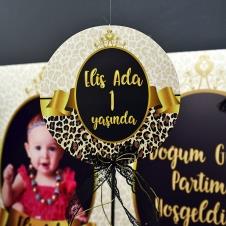 Partiavm Leopar Desenli Doğum Günü 20 cm Önlü Arkalı Baskı Kalın Karton Misinalı Kurdele Süslemeli Asma Süs satın al