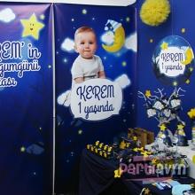 Partiavm Little Star Doğum Günü Süsleri 100x200 cm Vinil Dekor Hatıra Afişi satın al