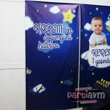 Partiavm Little Star Doğum Günü Süsleri 100x200 cm Vinil Dekor Hatıra Afişi satın al