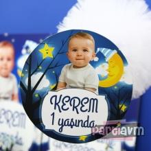 Partiavm Little Star Doğum Günü Süsleri 20 cm Önlü Arkalı Baskı Kalın Karton Misinalı Asma Süs satın al