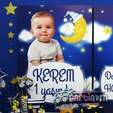 Partiavm Little Star Doğum Günü Süsleri 70x100 cm Katlanmaz Pano Afiş