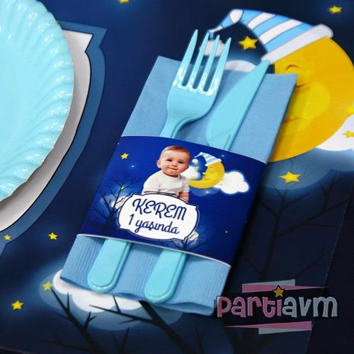 Little Star Doğum Günü Süsleri Peçete ve Peçete Bandı 5 Adet