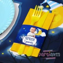 Partiavm Little Star Doğum Günü Süsleri Peçete ve Peçete Bandı 5 Adet satın al