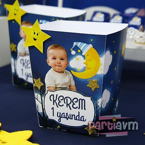 Little Star Doğum Günü Süsleri Popcorn Kutusu 5 Adet