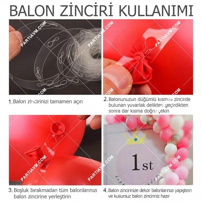 LOL Balon Zinciri Seti L.O.L Bebek Büyük Boy Makaron Balonlar