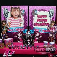 Partiavm Lüks Monster High Doğum Günü Süsleri 70x100 cm Katlanmaz Pano Afiş Fotoğraflı Ekonomik Set satın al