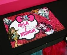 Partiavm Lüks Monster High Doğum Günü Süsleri Amerikan Servis Kalın Kuşe Kağıt 5 Adet