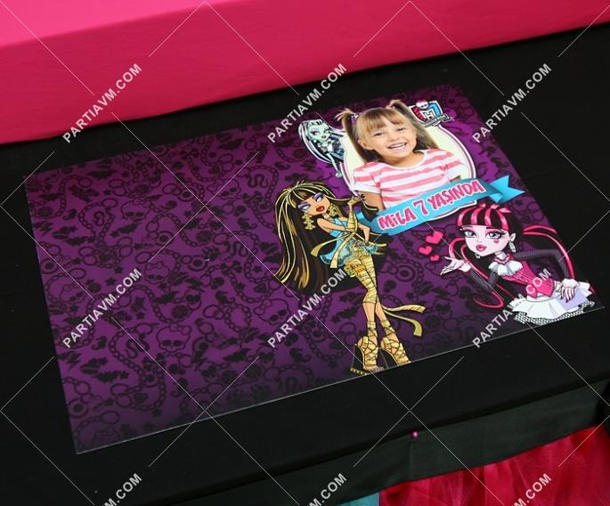 Lüks Monster High Doğum Günü Süsleri Amerikan Servis Kalın Kuşe Kağıt 5 Adet