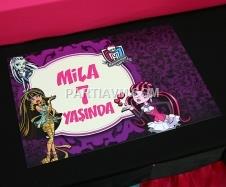 Partiavm Lüks Monster High Doğum Günü Süsleri Amerikan Servis Kalın Kuşe Kağıt 5 Adet