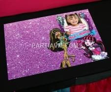 Partiavm Lüks Monster High Doğum Günü Süsleri Amerikan Servis Kalın Kuşe Kağıt 5 Adet