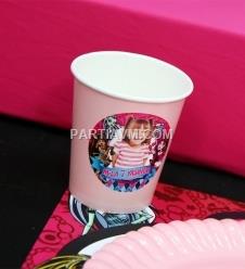 Partiavm Lüks Monster High Doğum Günü Süsleri Etiketli Karton Bardak 5 Adet