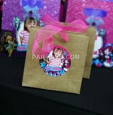 Partiavm Lüks Monster High Doğum Günü Süsleri Hediye Çantası Etiketli Kurdeleli 10 X 10 cm 5 Adet