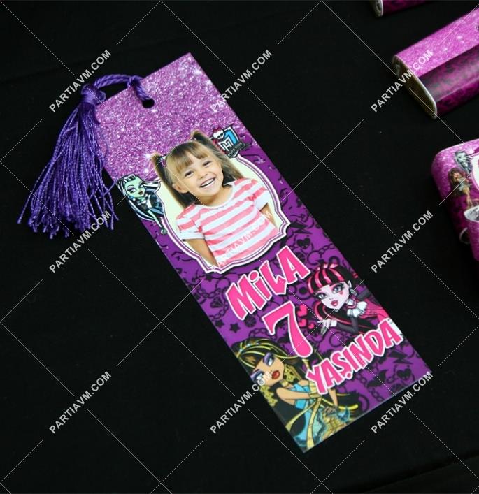 Lüks Monster High Doğum Günü Süsleri Hediyelik Püsküllü Kitap  Ayracı 5 Adet