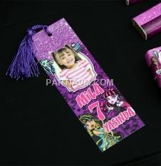 Partiavm Lüks Monster High Doğum Günü Süsleri Hediyelik Püsküllü Kitap  Ayracı 5 Adet