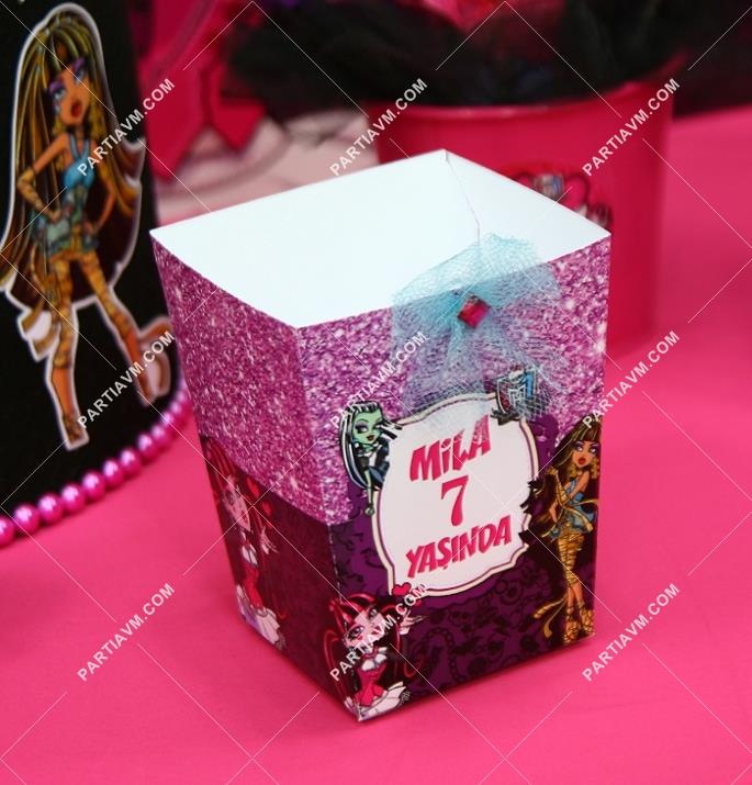 Lüks Monster High Doğum Günü Süsleri Popcorn Kutusu 5 Adet