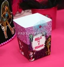 Partiavm Lüks Monster High Doğum Günü Süsleri Popcorn Kutusu 5 Adet
