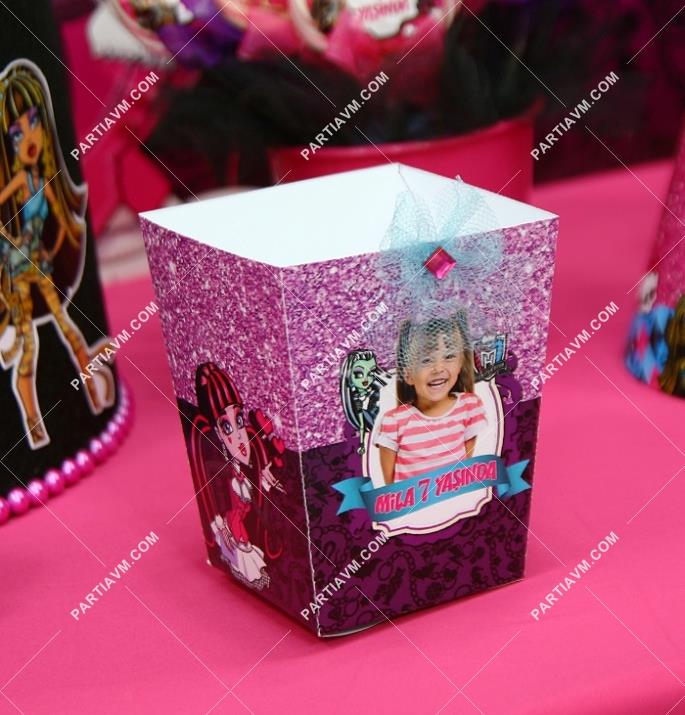 Lüks Monster High Doğum Günü Süsleri Popcorn Kutusu 5 Adet