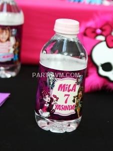 Partiavm Lüks Monster High Doğum Günü Süsleri Su Şişesi Bandı 5 Adet