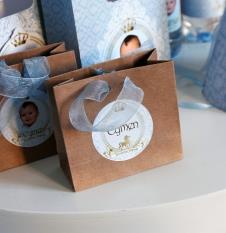 Partiavm Lüks Prens Doğum Günü Süsleri Hediye Çantası Etiketli Kurdeleli 10 X 10 cm 5 Adet satın al