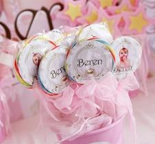 Partiavm Lüks Prenses Doğum Günü Süsleri Lolipop Şeker Etiketli Kurdeleli 10 Adet satın al