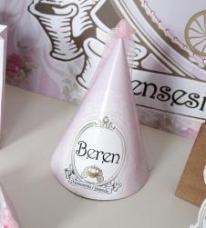 Partiavm Lüks Prenses Doğum Günü Süsleri Parti Şapkası Tül Kurdele Süslemeli 5 Adet satın al