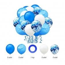 SAMM Mavi Tonları Balon Demeti 20li satın al