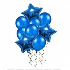 SAMM Mavi Tonları Yıldız Balon Demeti 9lu