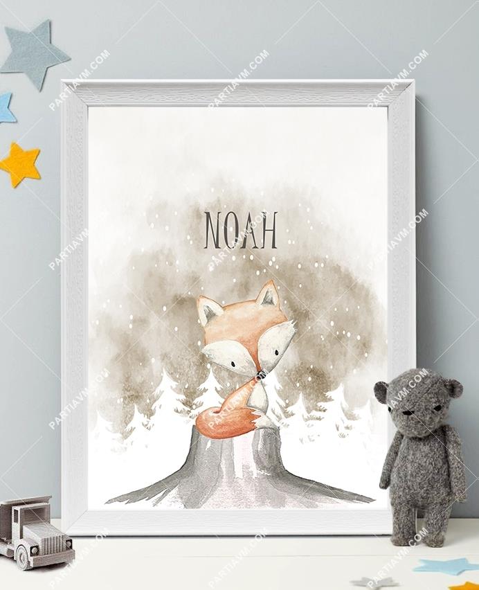 MD03A İsme Özel Çocuk ve Bebek Odası Çerçeveli Dekor Pano