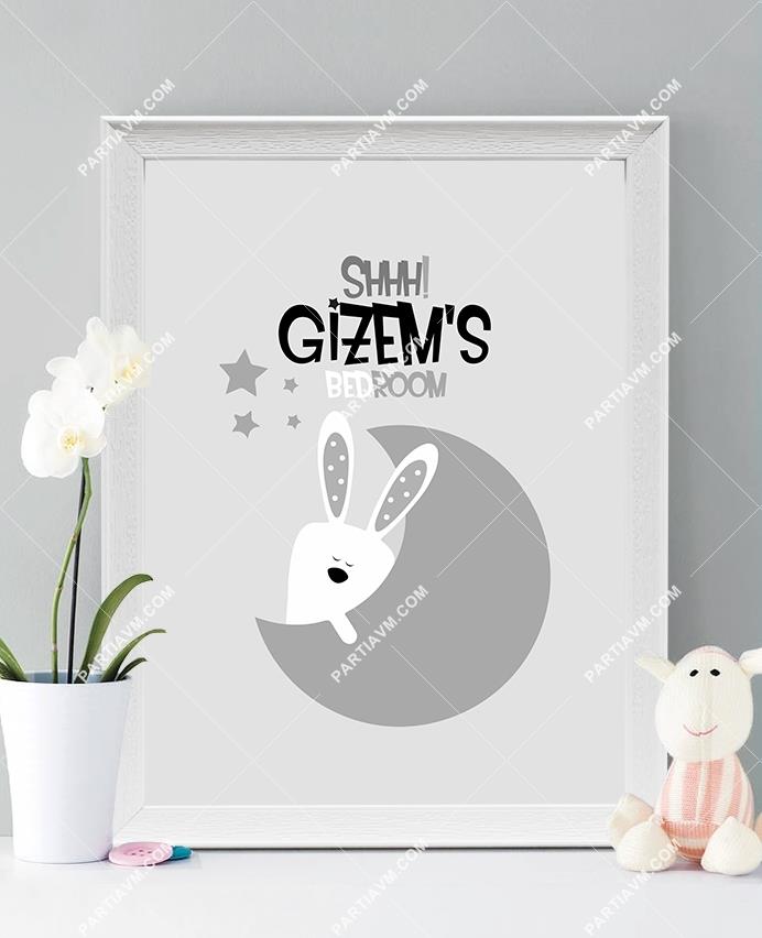 MD13A İsme Özel Çocuk ve Bebek Odası Çerçeveli Dekor Pano