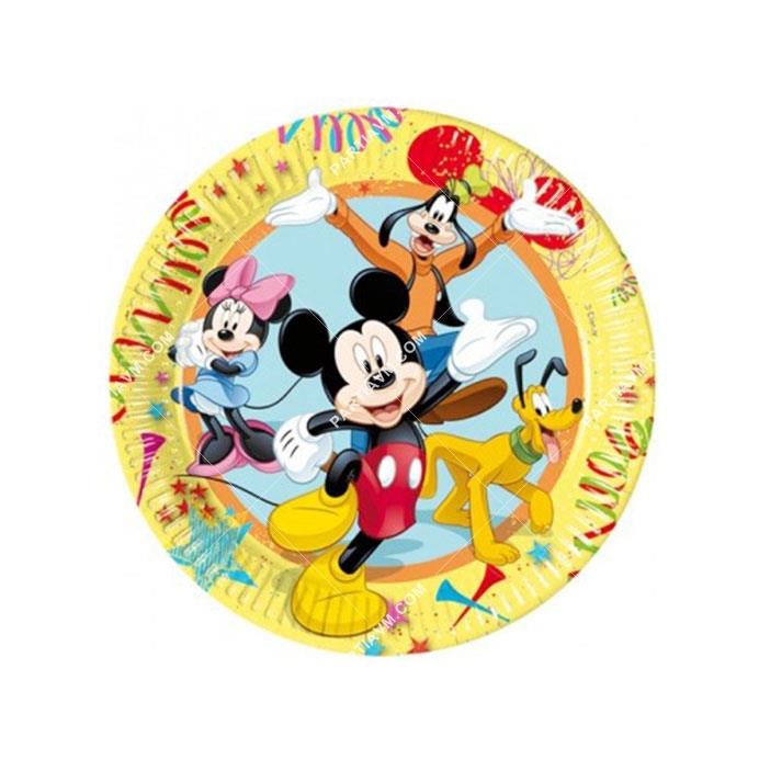 Mickey Lisanslı Karton Tabak 23 cm 10 lu