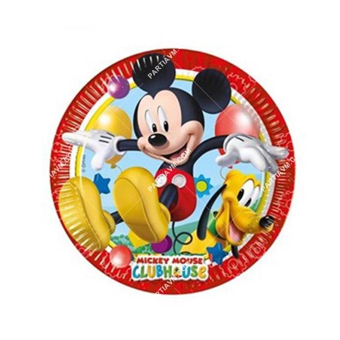 Mickey Lisanslı Karton Tabak 23 cm 8 li