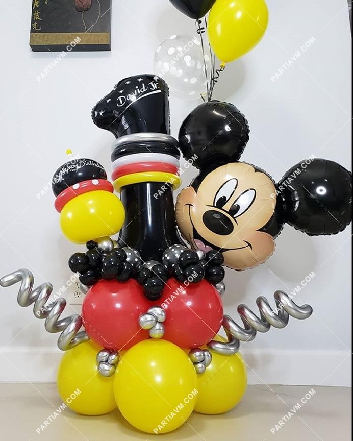 Mickey Mause Balon Seti Rakamlı Karşılama Balon Set Kolay Kurulum