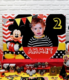Partiavm Mickey Mouse Doğum Günü 120 X 85 cm Dev Pano Afiş
