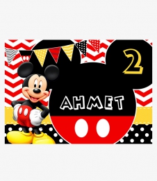 Partiavm Mickey Mouse Doğum Günü 120x85 cm Büyük Boy Kağıt Afiş satın al