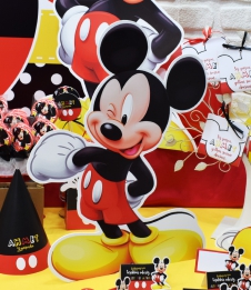 Partiavm Mickey Mouse Doğum Günü 50 cm Ayaklı Mickey Mouse Dekor Pano