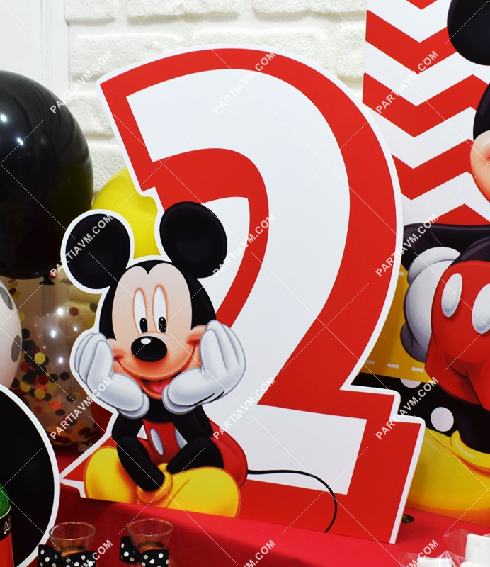 Mickey Mouse Doğum Günü 60 cm Rakamlı Dekor Pano