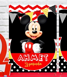 Partiavm Mickey Mouse Doğum Günü 70x100 cm Katlanmaz Pano Afiş satın al