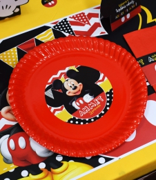 Partiavm Mickey Mouse Doğum Günü Etiketli Karton Tabak 5 Adet satın al