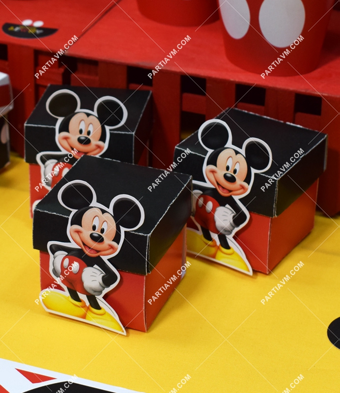 Mickey Mouse Doğum Günü Karakterli Karton Kutu 5 Adet