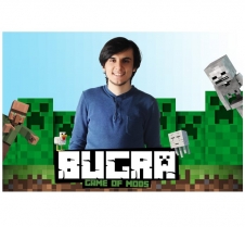 Partiavm Minecraft Doğum Günü 120x85 cm Büyük Boy Kağıt Afiş