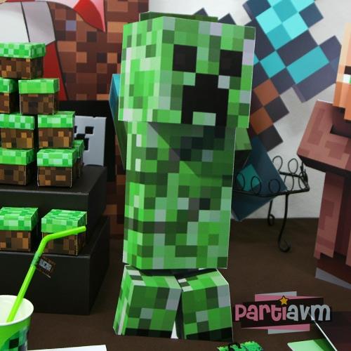 Minecraft Doğum Günü 40 cm Karakter Dekor Pano