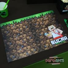 Partiavm Minecraft Doğum Günü Amerikan Servis Kalın Kuşe Kağıt 5 Adet satın al